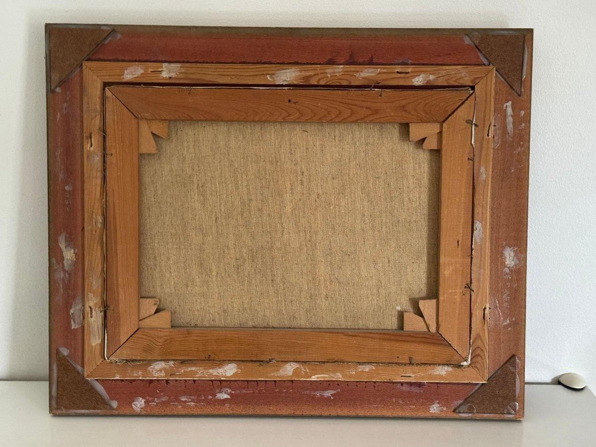 Ancien Tableau Marine Début Du XX Eme Siècle Huile Sur Toile -photo-8
