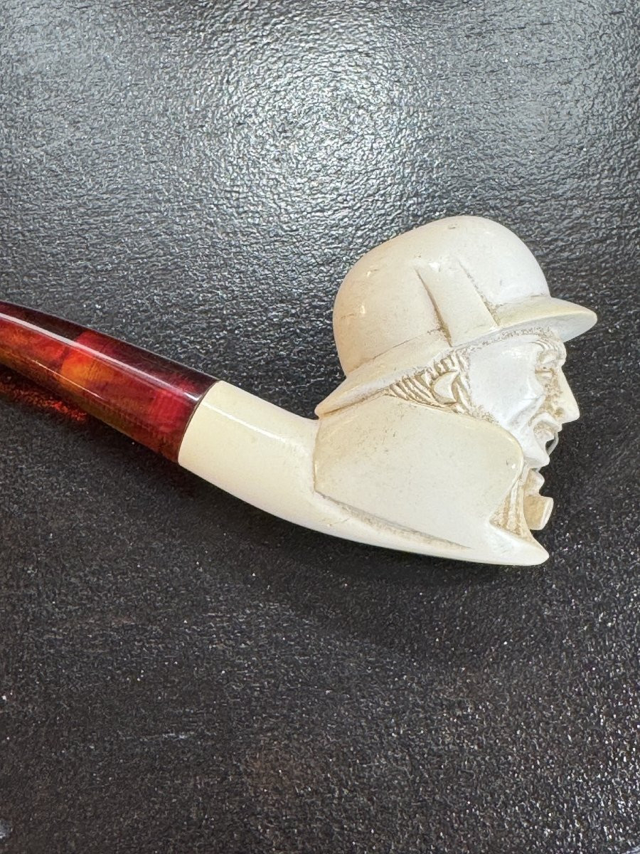 Antique Meerschaum Pipe: English Lord, Early 20th Century Altiney Tobacco -photo-2