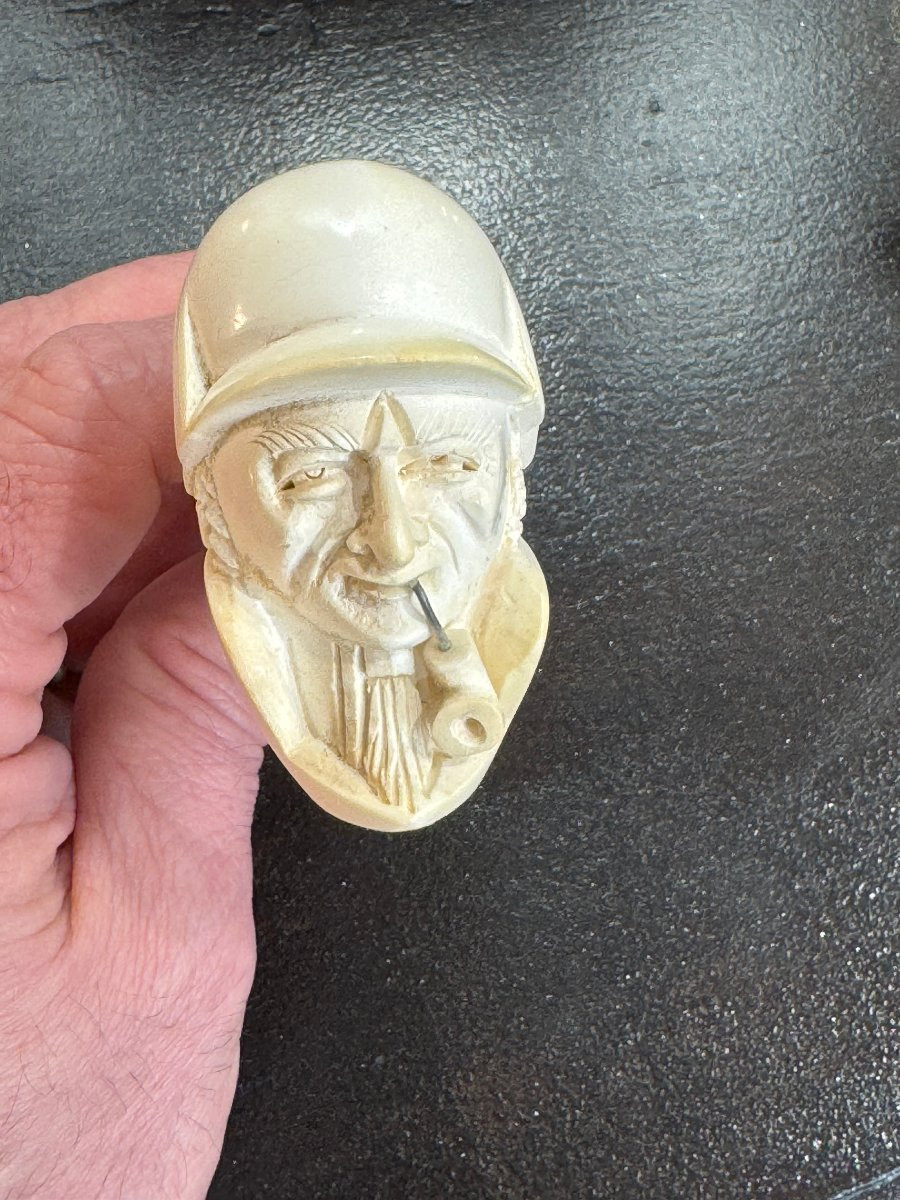 Antique Meerschaum Pipe: English Lord, Early 20th Century Altiney Tobacco -photo-3