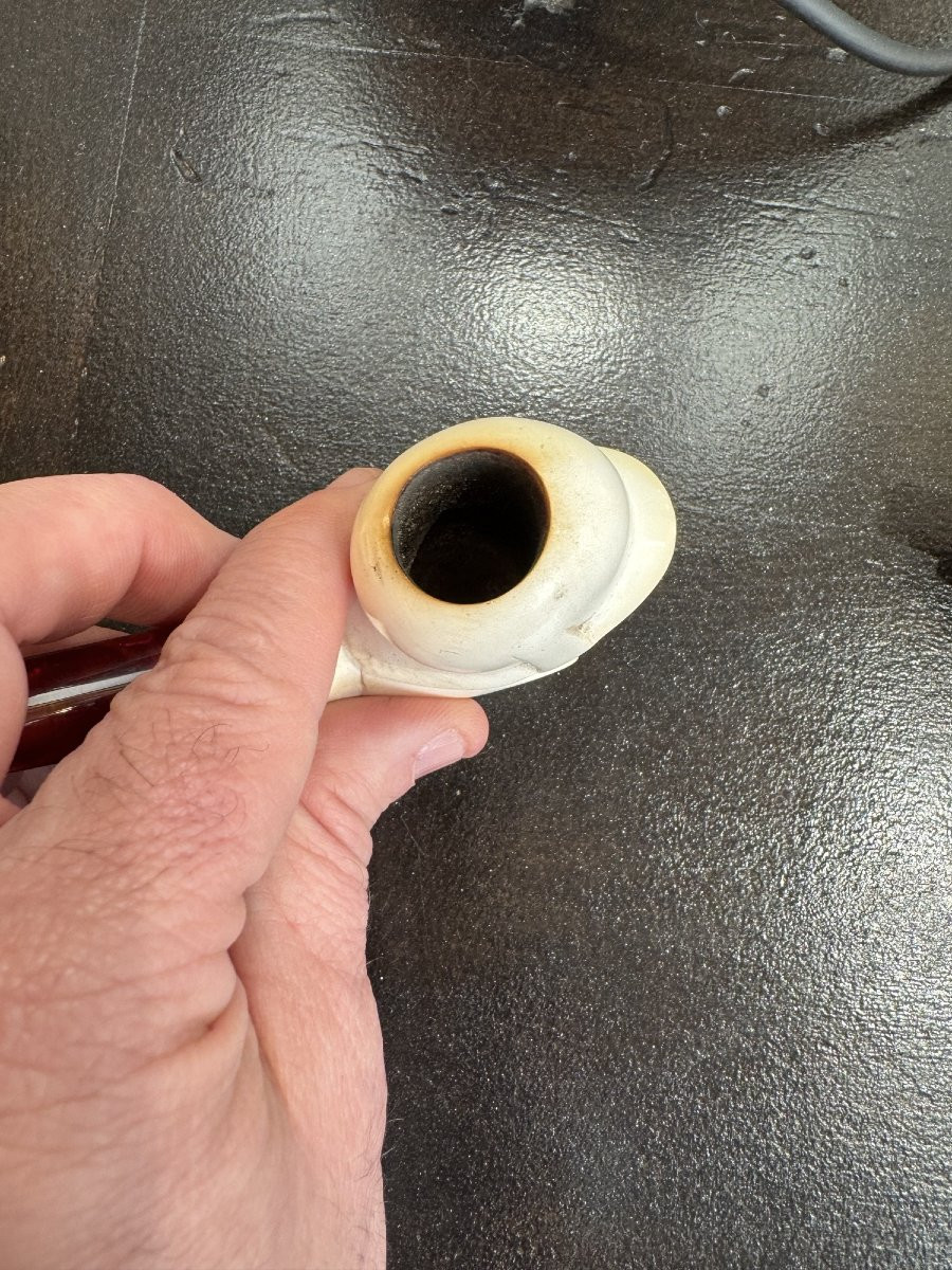 Antique Meerschaum Pipe: English Lord, Early 20th Century Altiney Tobacco -photo-6