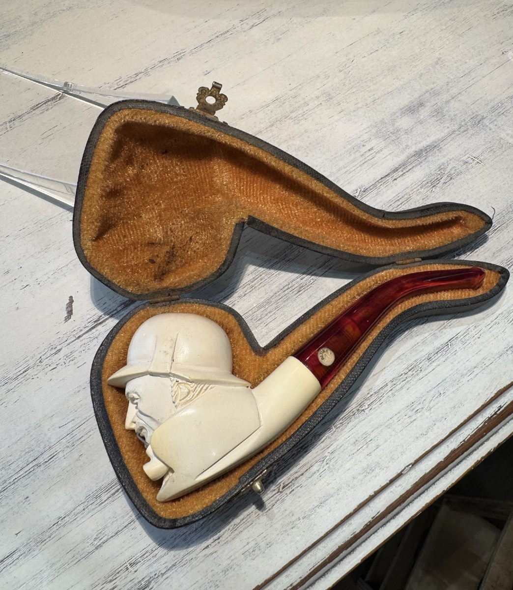 Antique Meerschaum Pipe: English Lord, Early 20th Century Altiney Tobacco 
