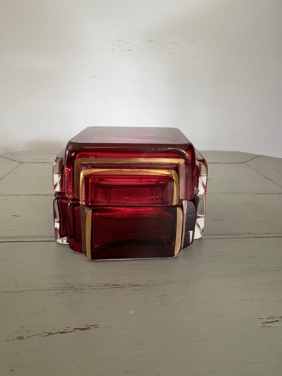Ancienne Boite Coffret Cristal Art Déco Vers 1920-photo-2