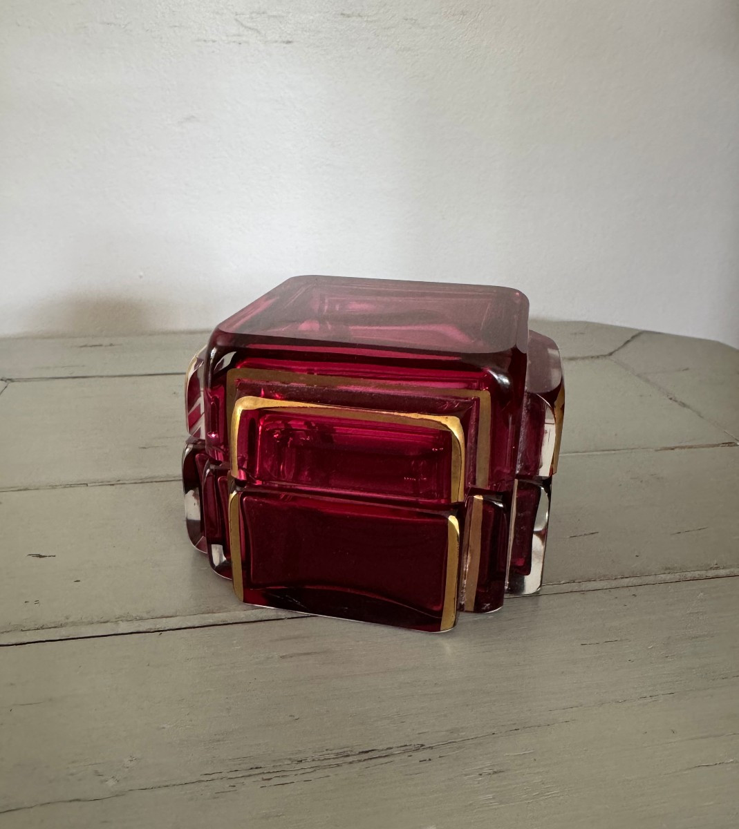 Ancienne Boite Coffret Cristal Art Déco Vers 1920