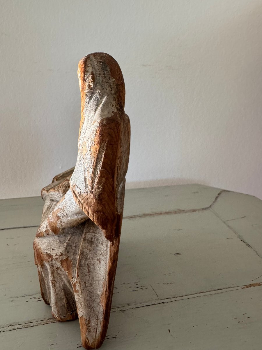Saint Anne Or The Education Of The Virgin, Polychrome Wooden Statue, 18th Century, Religion -photo-7
