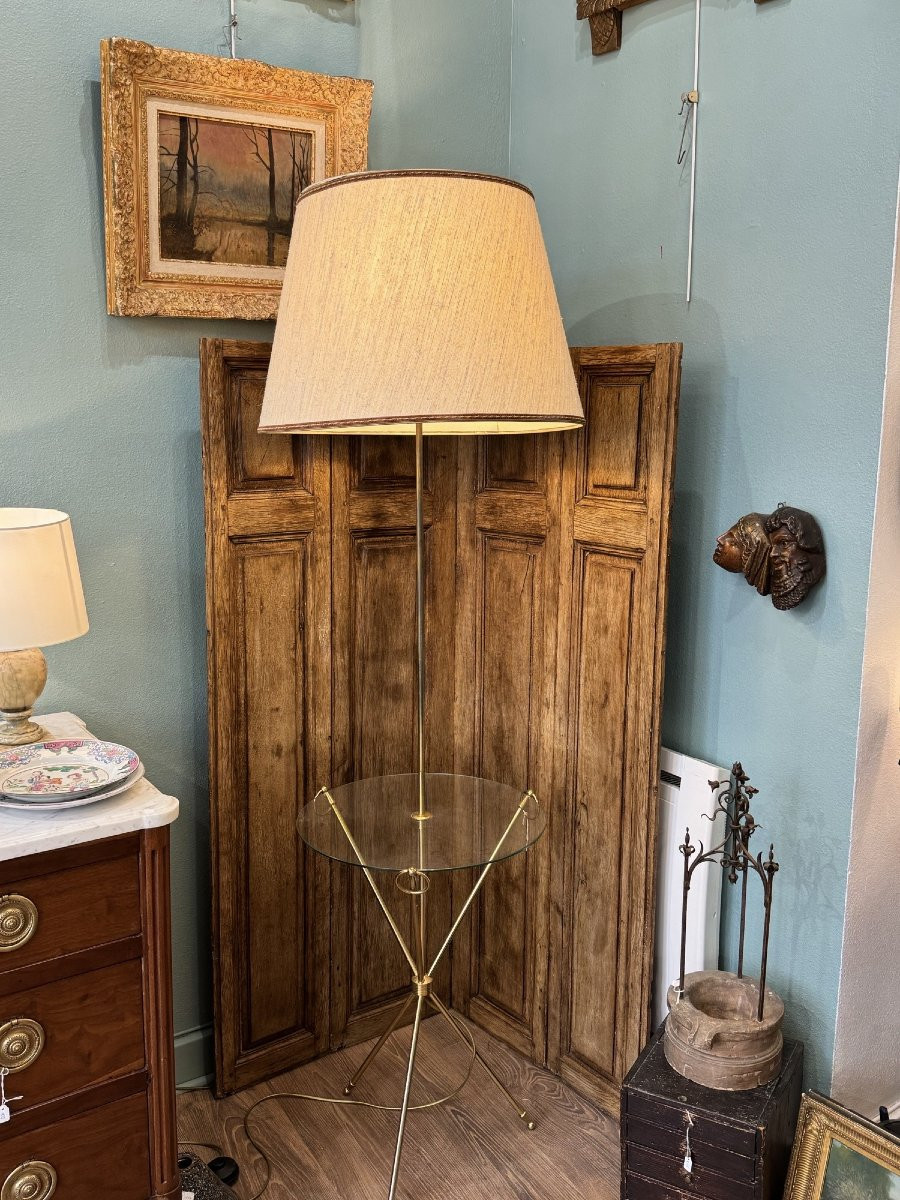 Old Patinated Wooden Screen Circa 1900 With 4 Leaves-photo-7