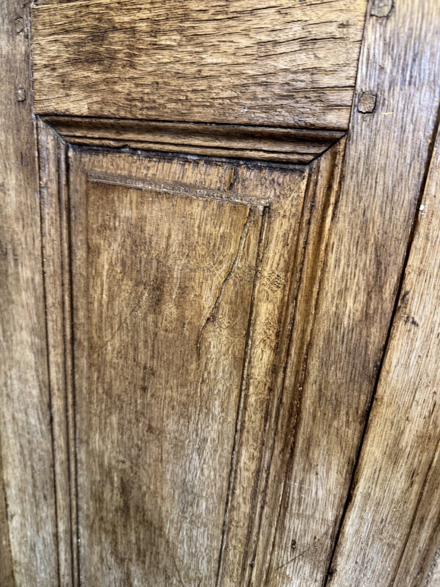 Old Patinated Wooden Screen Circa 1900 With 4 Leaves-photo-8