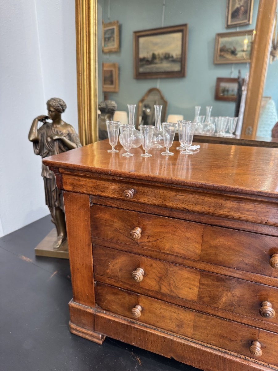 miniature ensemble de dinette pour poupée en verre : 6 verres à pied 2 carafes en parfait état -photo-4