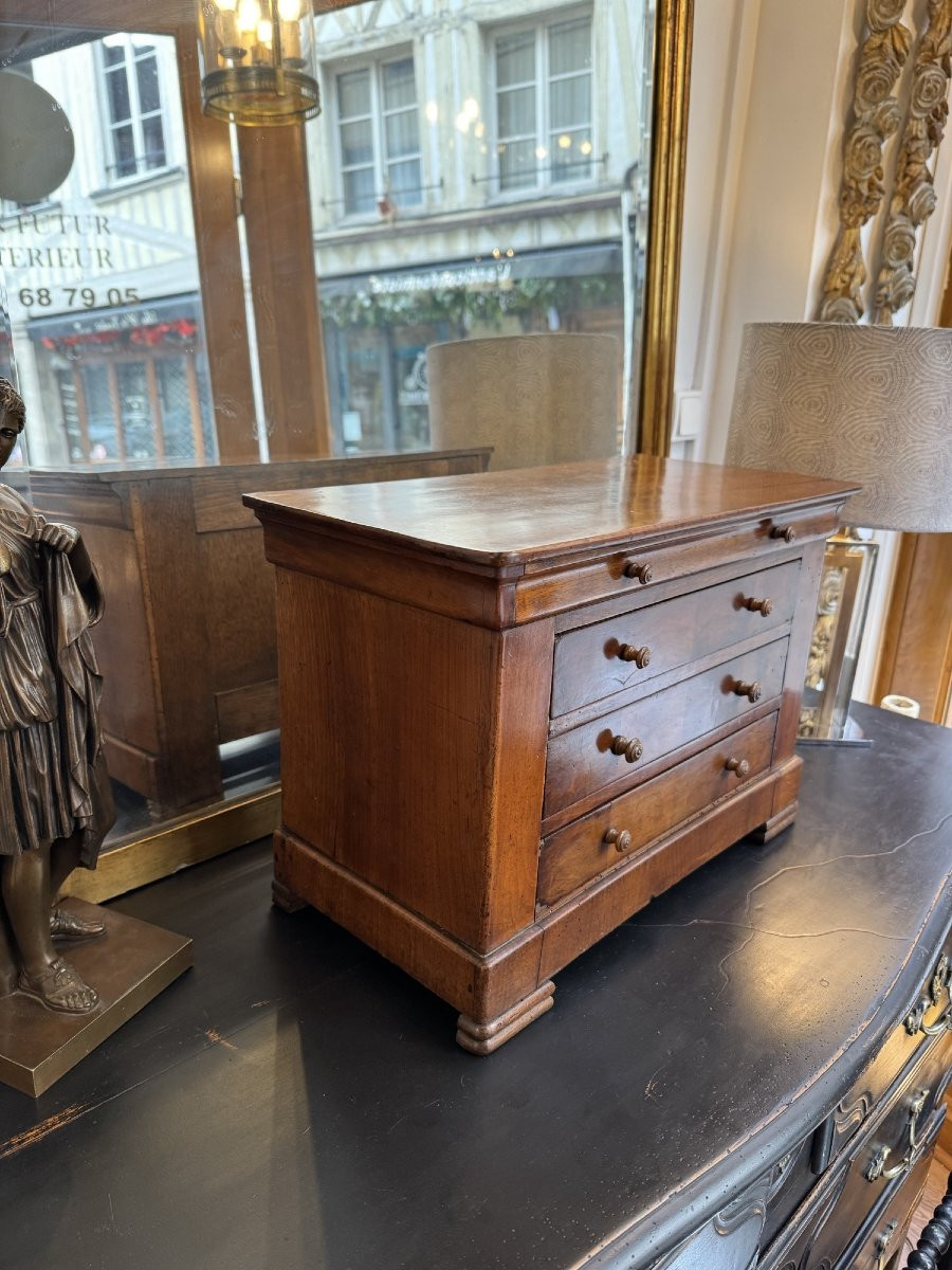 Ancienne commode de maitrise epoque XIX eme siècle vers 1840 compagnon  maîtrise coffret bijoux-photo-4