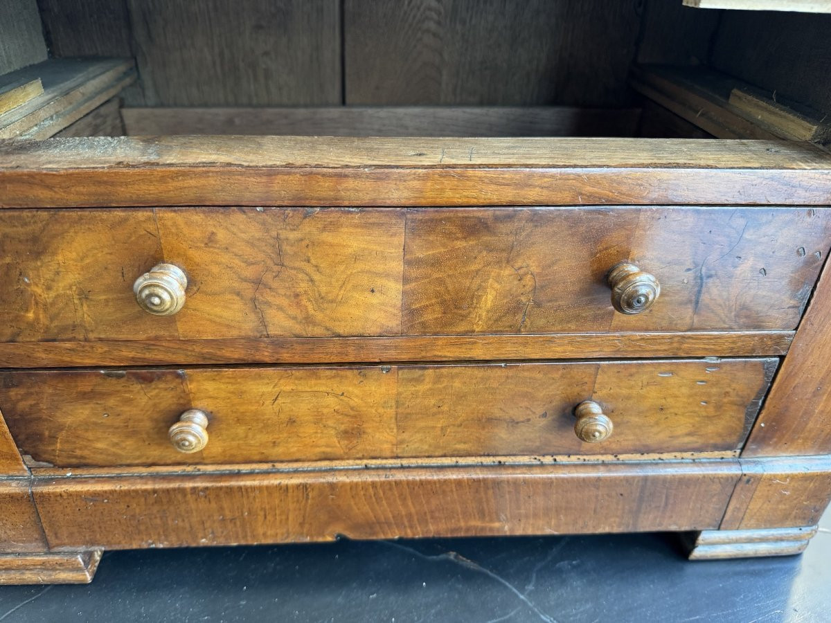 Ancienne commode de maitrise epoque XIX eme siècle vers 1840 compagnon  maîtrise coffret bijoux-photo-3