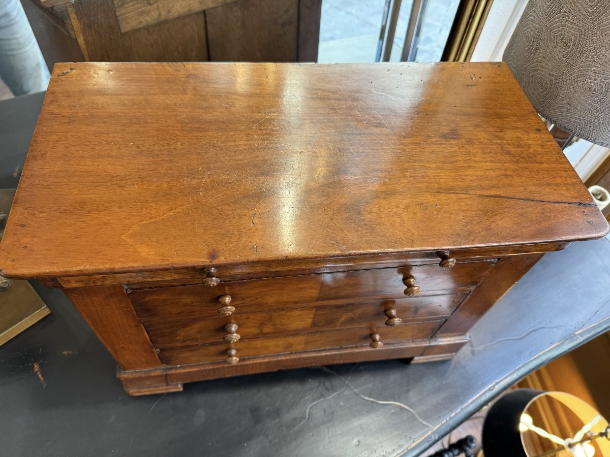 Ancienne commode de maitrise epoque XIX eme siècle vers 1840 compagnon  maîtrise coffret bijoux-photo-4