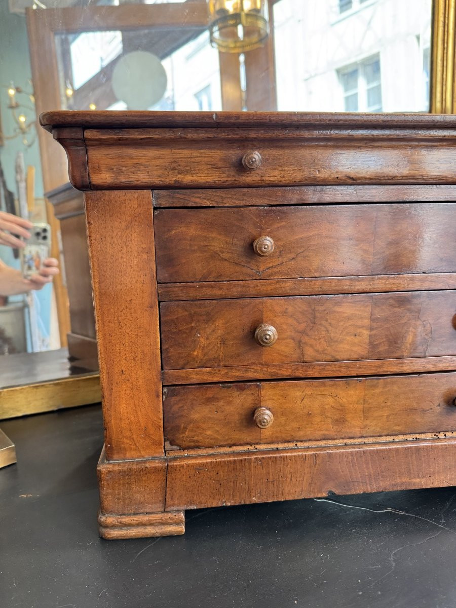 Ancienne commode de maitrise epoque XIX eme siècle vers 1840 compagnon  maîtrise coffret bijoux-photo-5