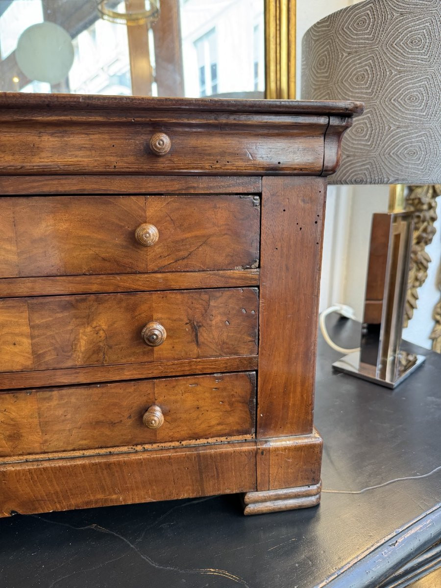Ancienne commode de maitrise epoque XIX eme siècle vers 1840 compagnon  maîtrise coffret bijoux-photo-6