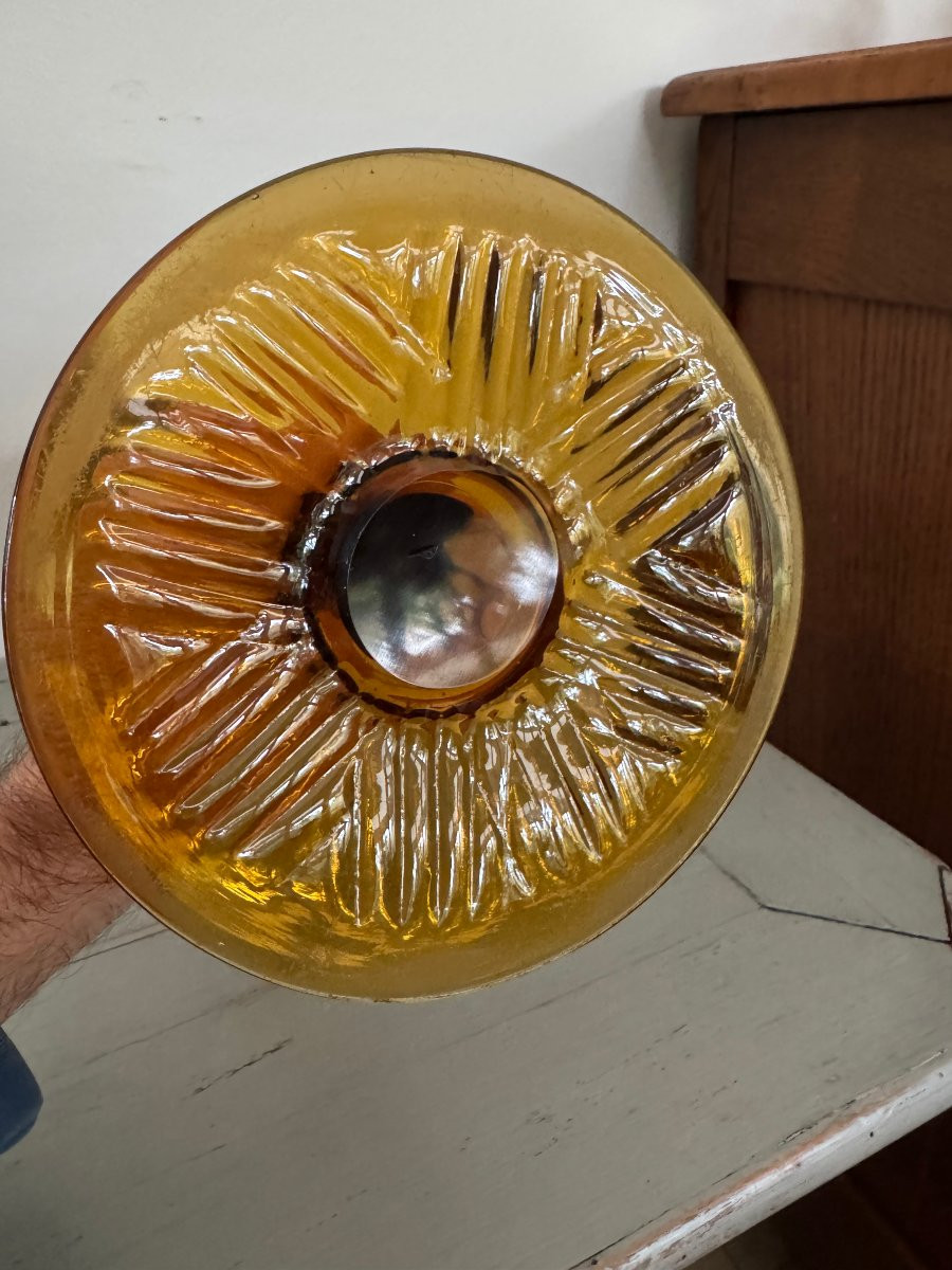 Antique And Large Clichy Vase, Art Deco Period, Circa 1930, Speckled Glass -photo-6