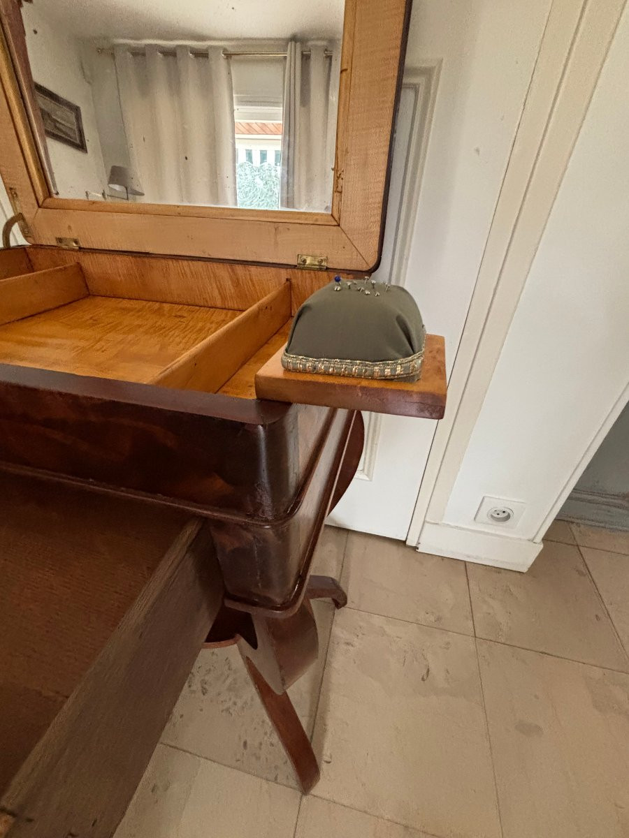 Antique Small Charles X Mahogany Console Table From The 19th Century -photo-4