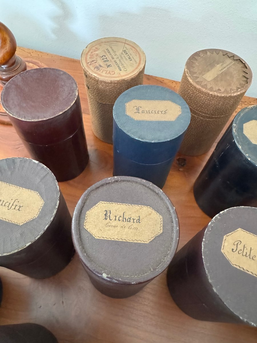Ancien lot pour décoration de 42 boites de phonographe vers 1900 pour déco curiosité -photo-2
