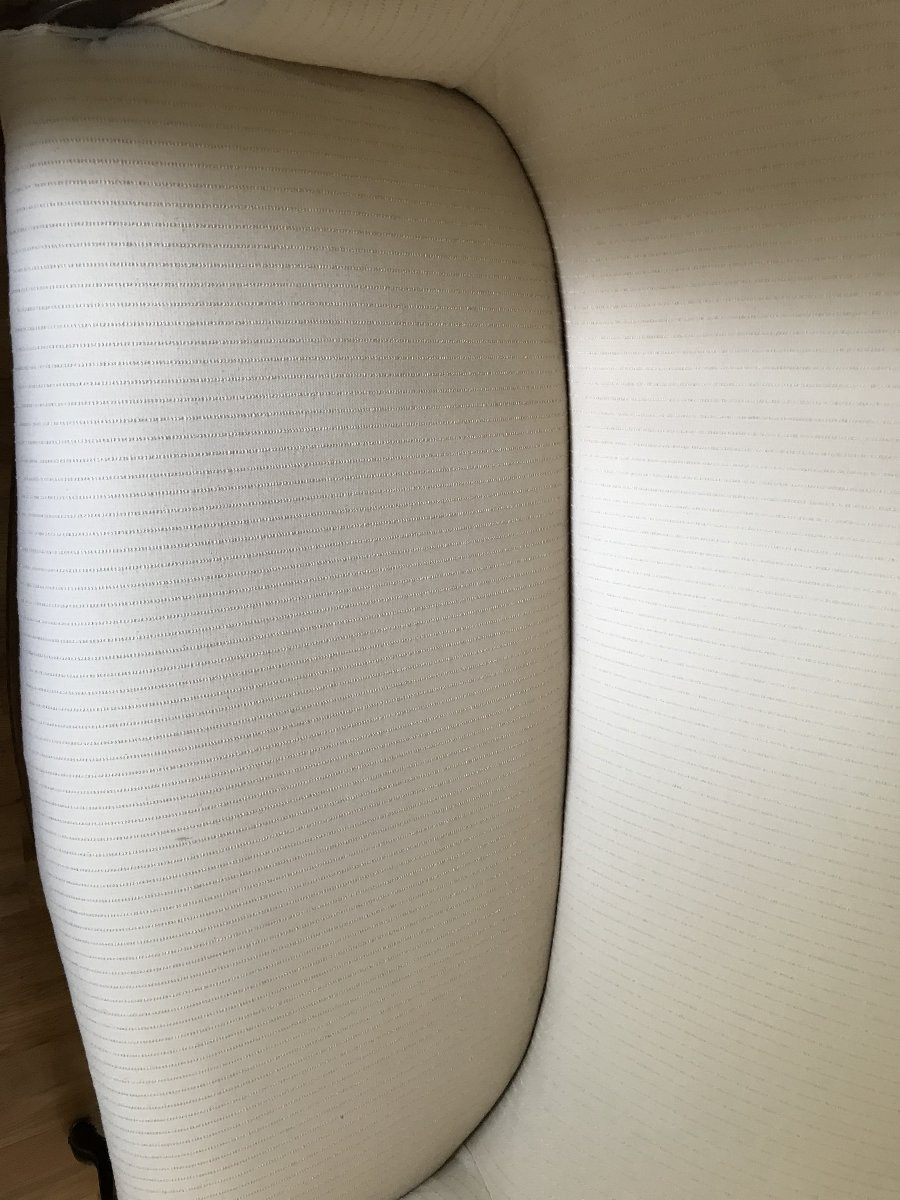 Antique Walnut Bench From The 19th Century, Restored And Reupholstered, Living Room Sofa-photo-4