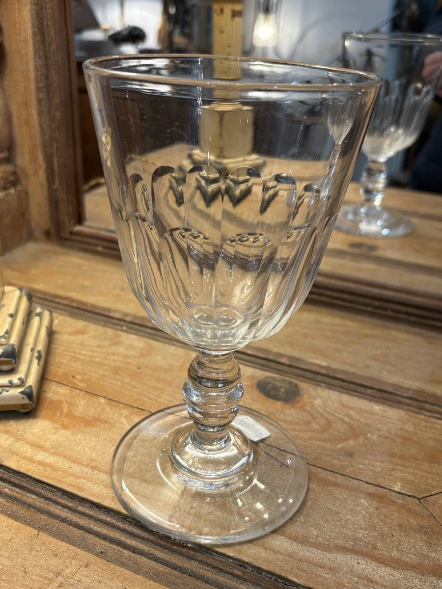 Antique And Large Norman Wedding Glass, Crystal, 19th Century Normandy -photo-2