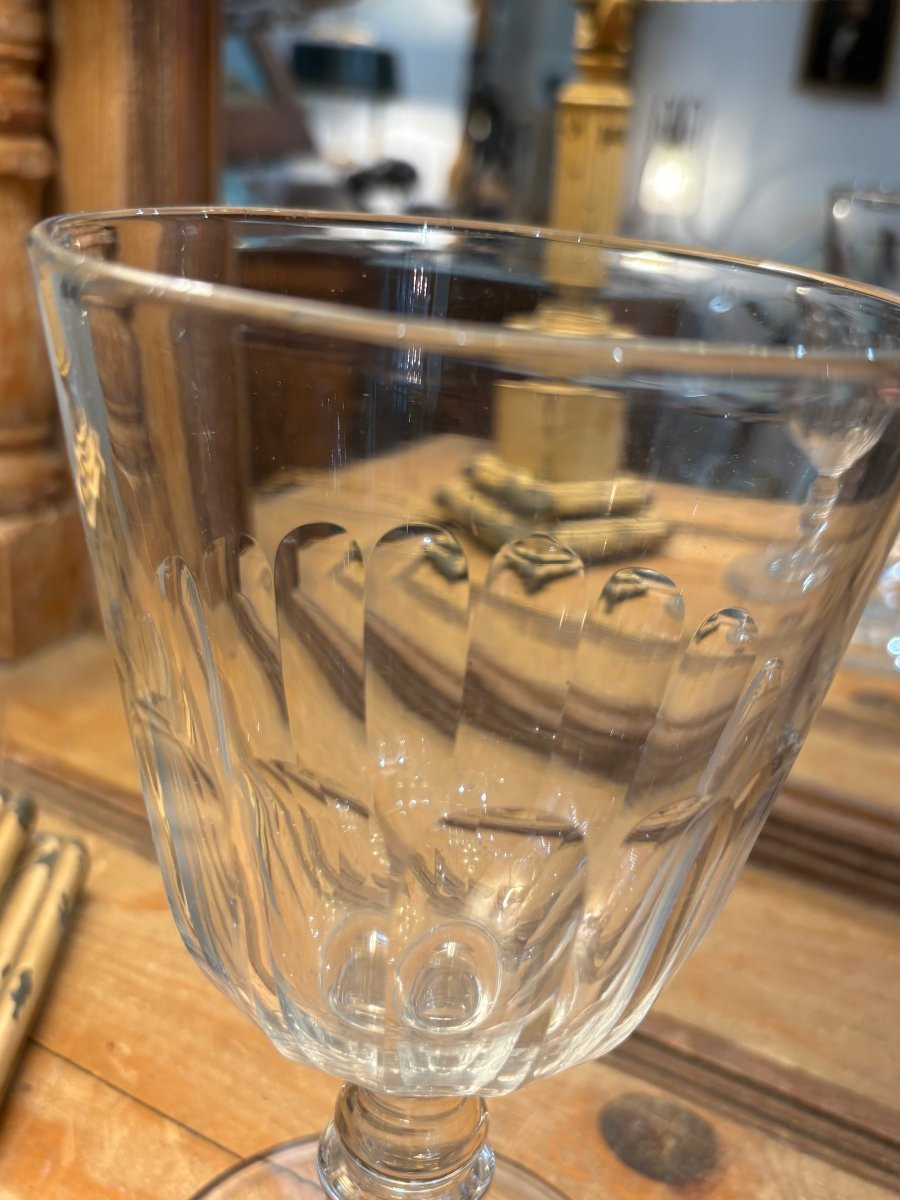 Antique And Large Norman Wedding Glass, Crystal, 19th Century Normandy -photo-5