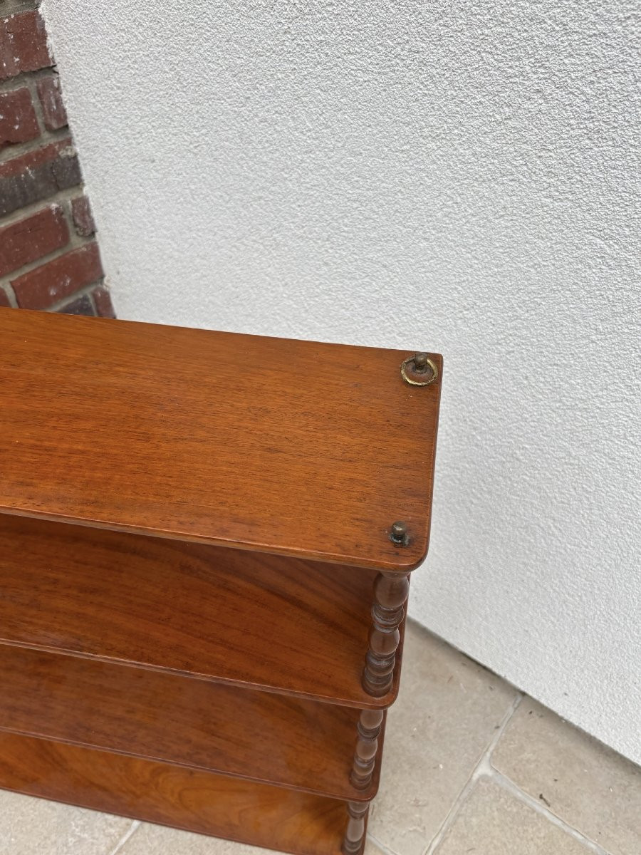 Ancienne et grande étagère murale acajou Napoleon III collectionneur etagere XIX siècle -photo-1