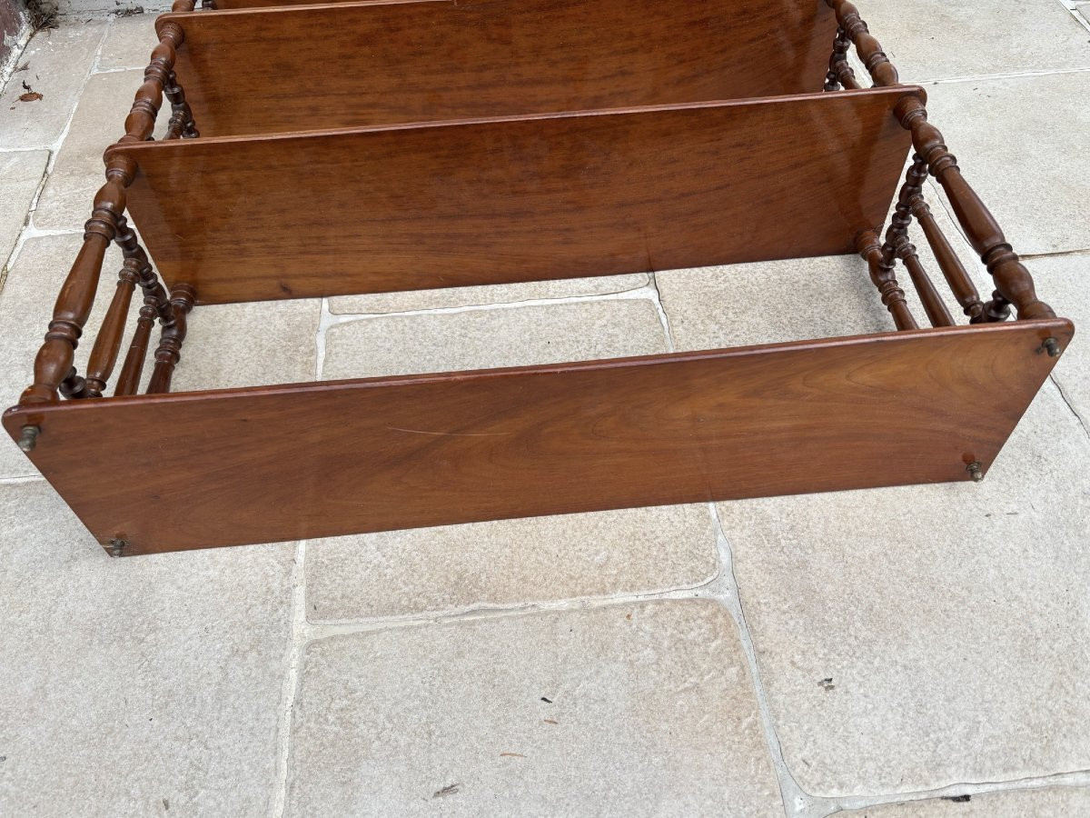 Ancienne et grande étagère murale acajou Napoleon III collectionneur etagere XIX siècle -photo-4