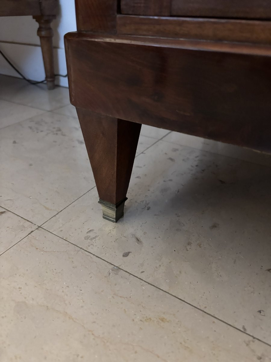 Ancienne et petite vitrine bibliotheque Restauration Louis Philippe en acajou epoque XIXeme-photo-5