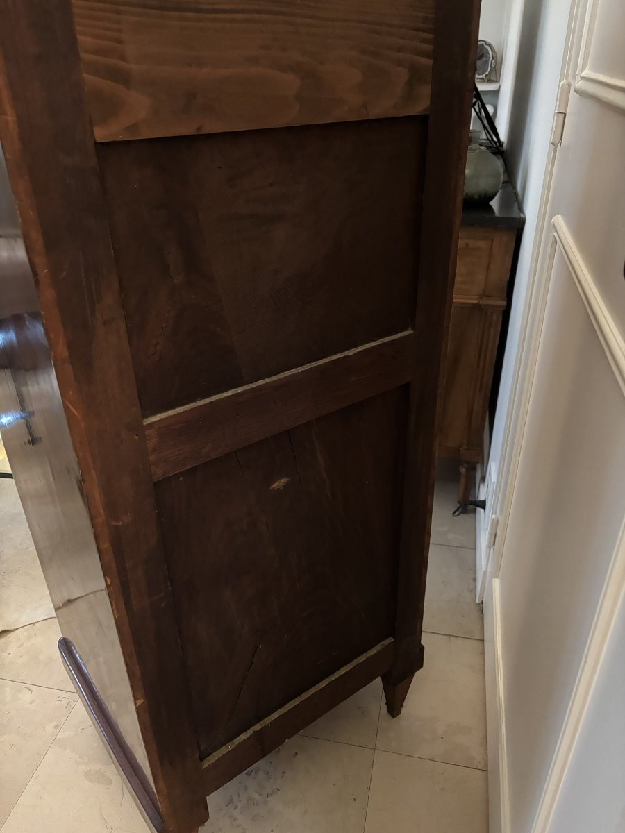 Ancienne et petite vitrine bibliotheque Restauration Louis Philippe en acajou epoque XIXeme-photo-6