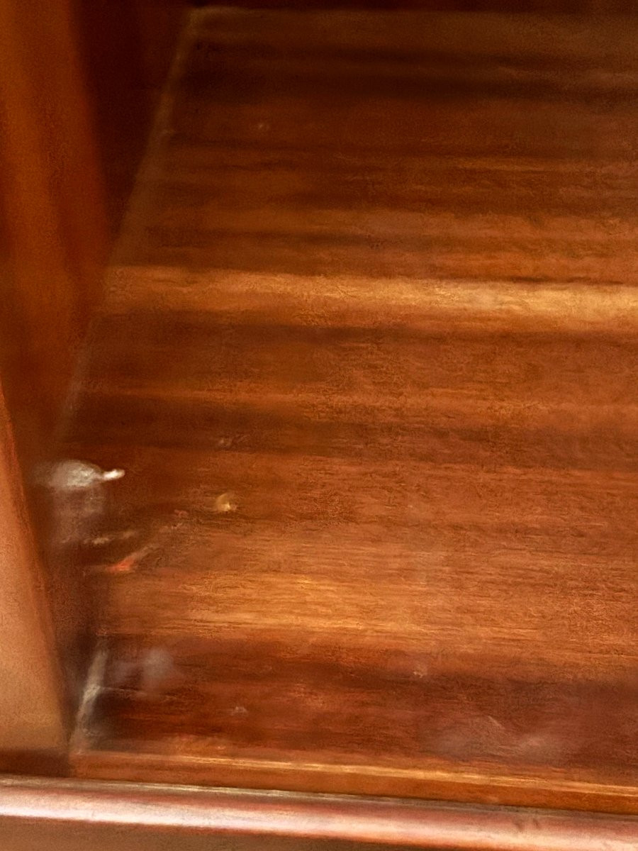Ancienne et petite vitrine bibliotheque Restauration Louis Philippe en acajou epoque XIXeme-photo-8