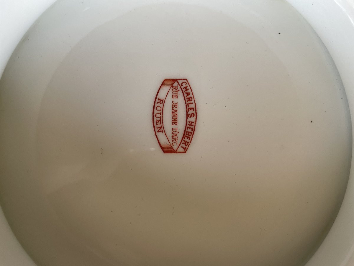 Important Service De Vaisselle En Porcelaine époque XIX Eme Plus 89 Pièces blanc bleu -photo-1