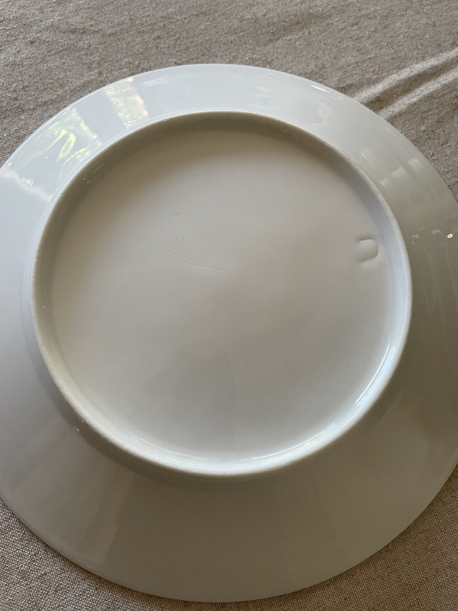 Important Service De Vaisselle En Porcelaine époque XIX Eme Plus 89 Pièces blanc bleu -photo-2