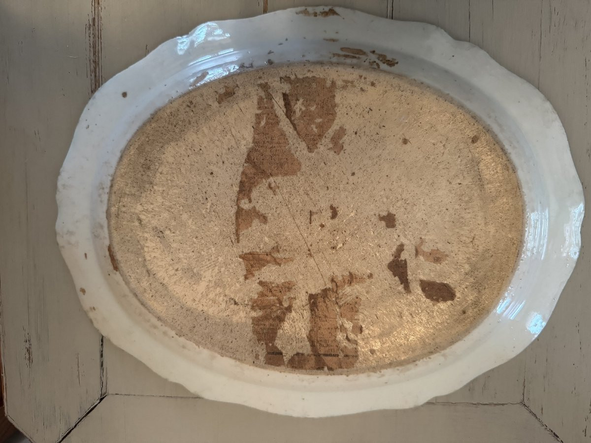 Ancien Plat En Porcelaine De Chine Qianlong Fin XVIII ème Siècle compagnie des Indes commande-photo-5