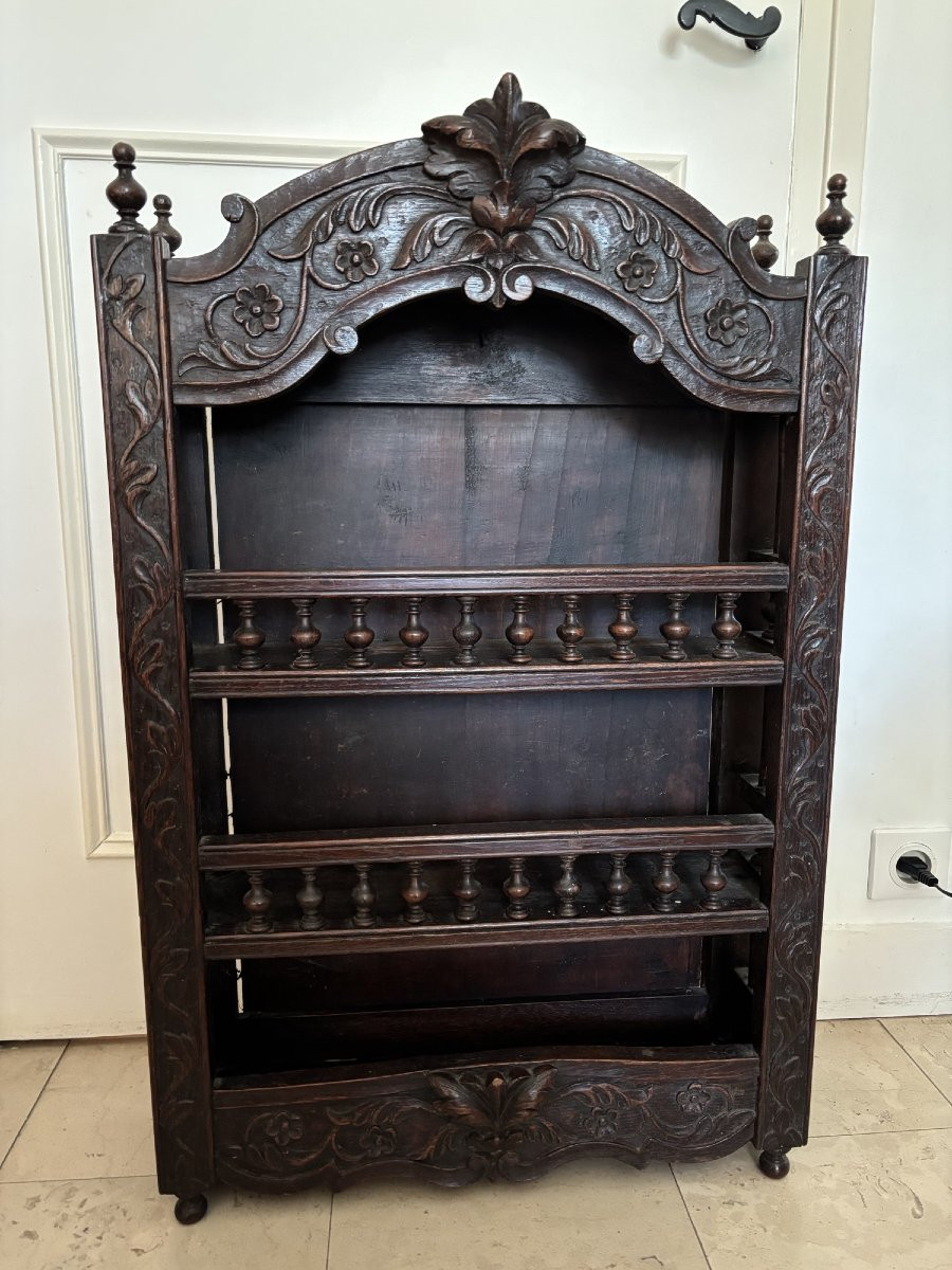 Ancien Verriot / Verriau / Verrier normand  étagère  vitrine XIX siècle normandie art populaire-photo-2