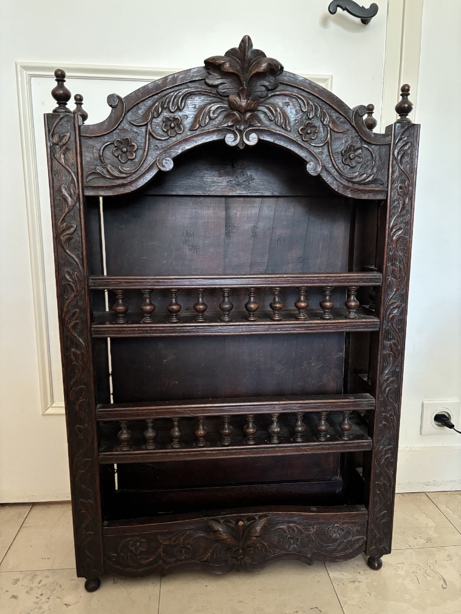 Ancien Verriot / Verriau / Verrier normand  étagère  vitrine XIX siècle normandie art populaire