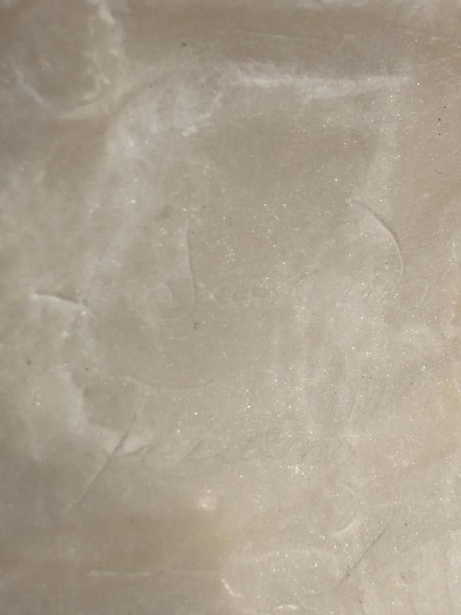 An Early Carrara Marble Sculpture By Alberto Saccardi: The Art Nouveau Bather -photo-8