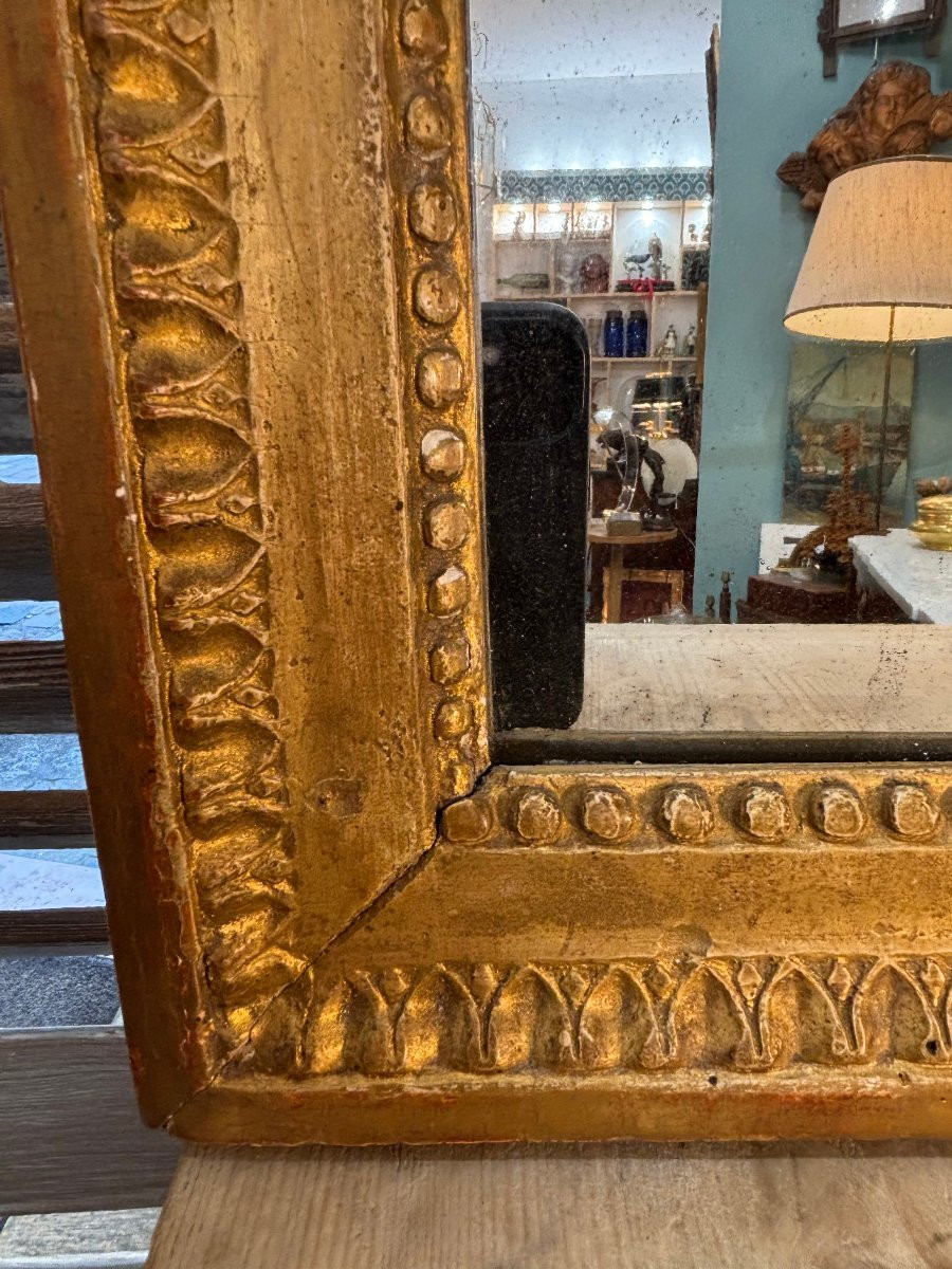 Antique Louis XVI Period Giltwood Mirror, Late 18th Century, Vertical And Horizontal-photo-3