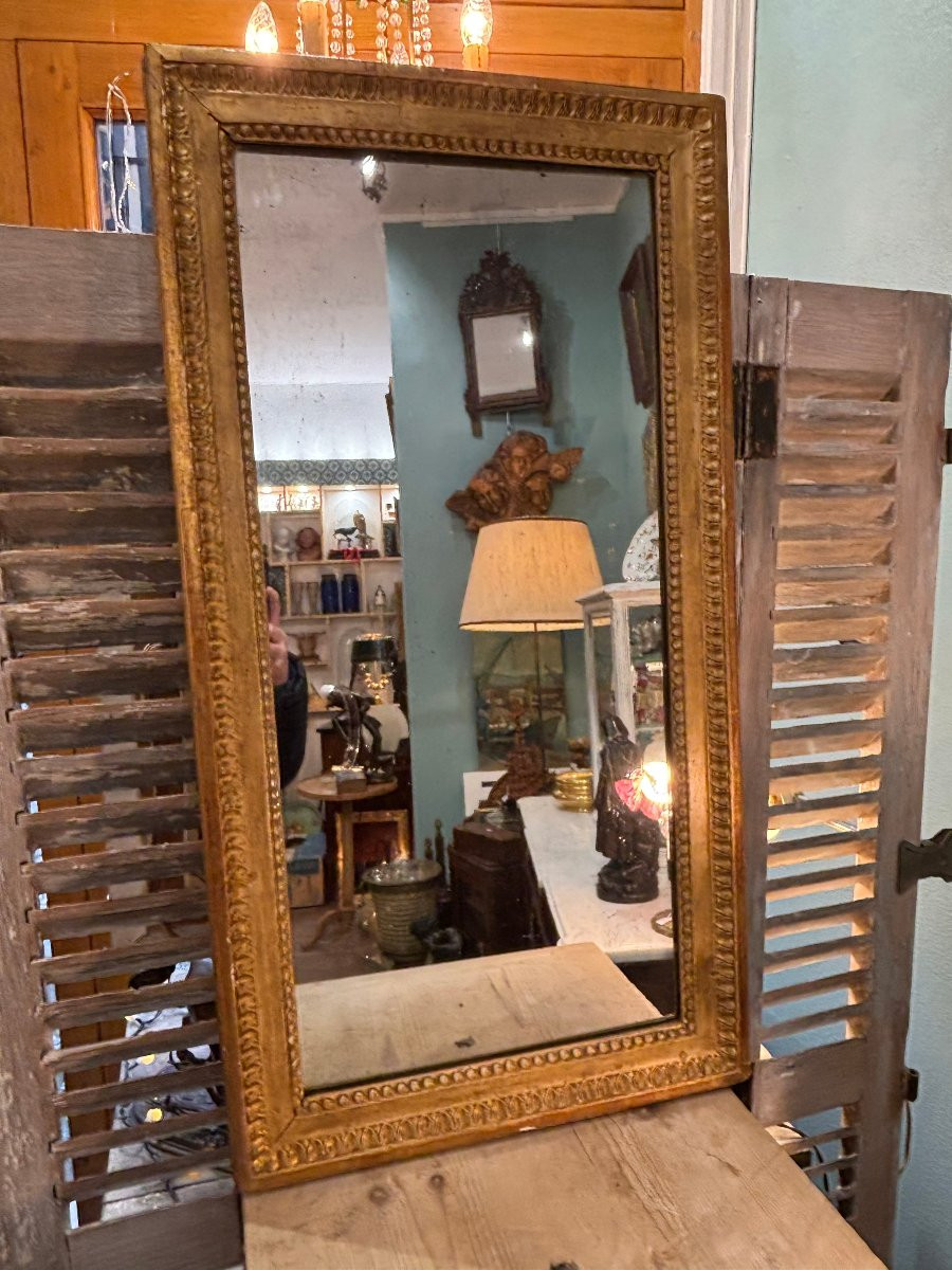 Antique Louis XVI Period Giltwood Mirror, Late 18th Century, Vertical And Horizontal-photo-1