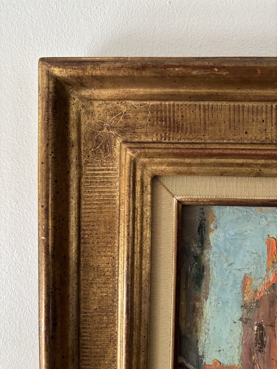 Antique Painting, Rouen School: Venice, Dorio Palace, By M. Vaumousse, Early 20th Century, Art Deco-photo-3