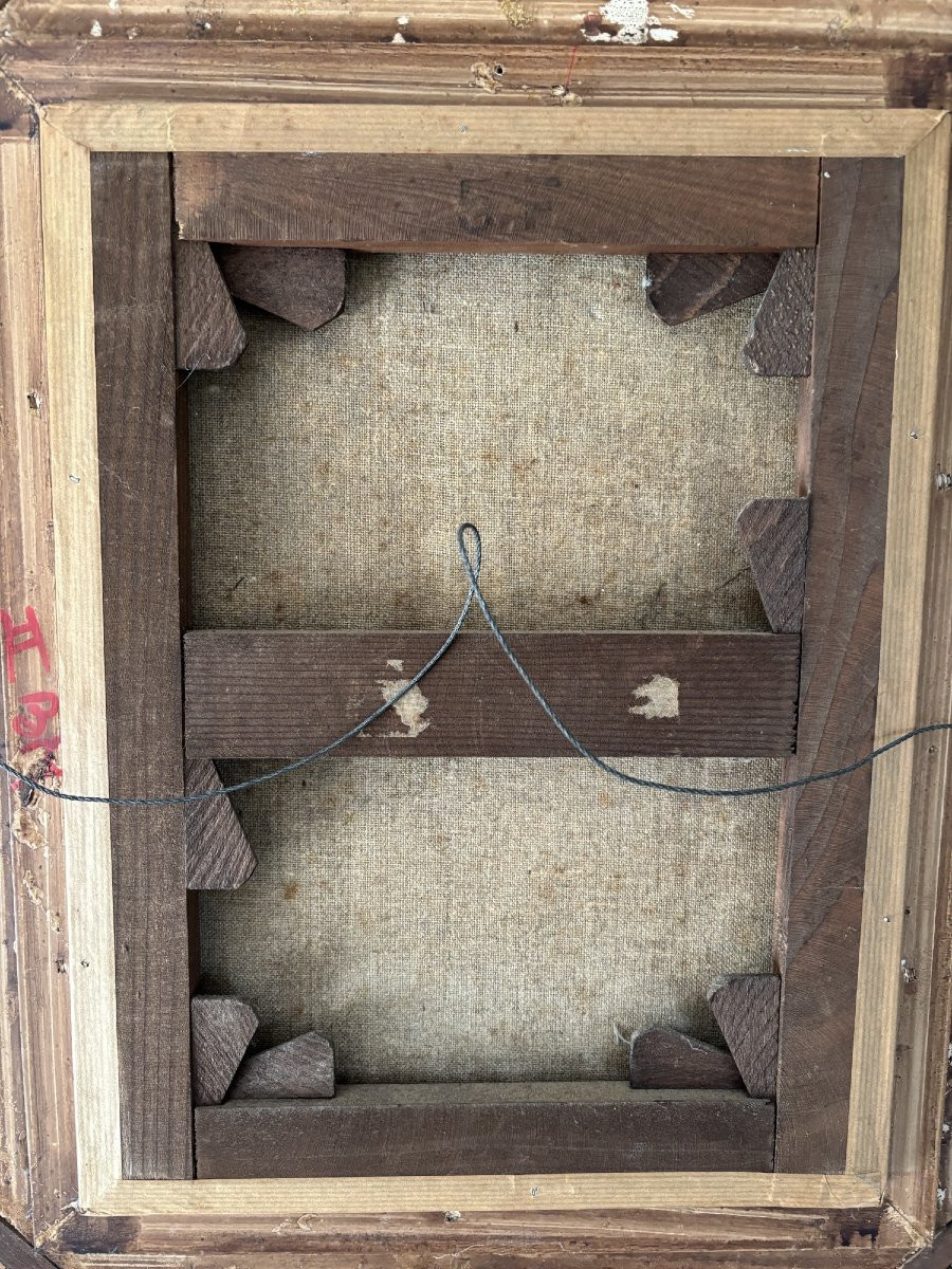 Antique Painting, Rouen School: Venice, Dorio Palace, By M. Vaumousse, Early 20th Century, Art Deco-photo-3