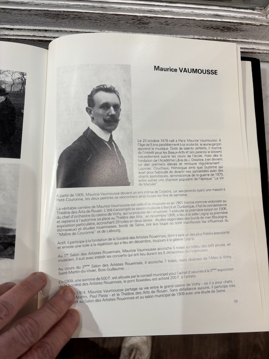 Antique Painting, Rouen School: Venice, Dorio Palace, By M. Vaumousse, Early 20th Century, Art Deco-photo-5