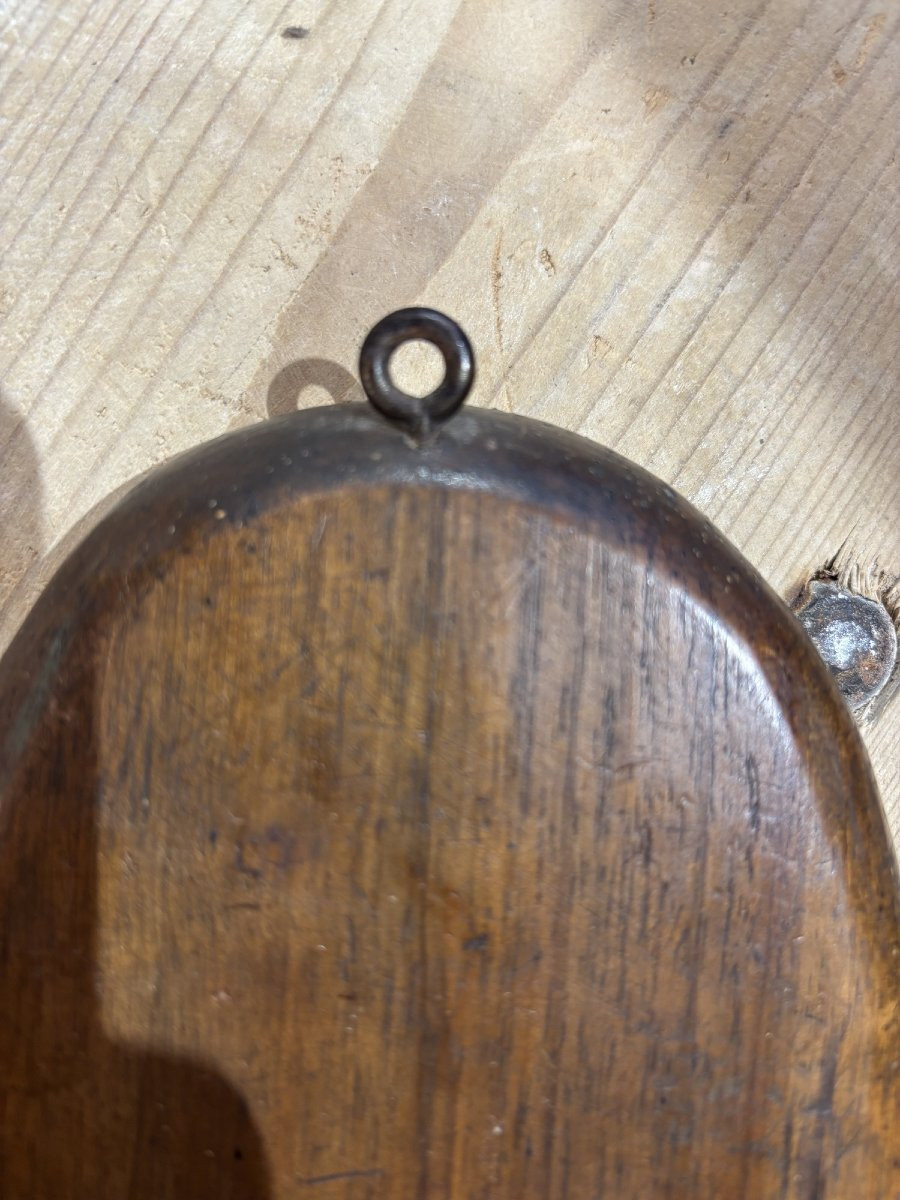 Antique Hair Frame, Folk Art, Funerary Art, Curiosity, 18th-century Object-photo-6