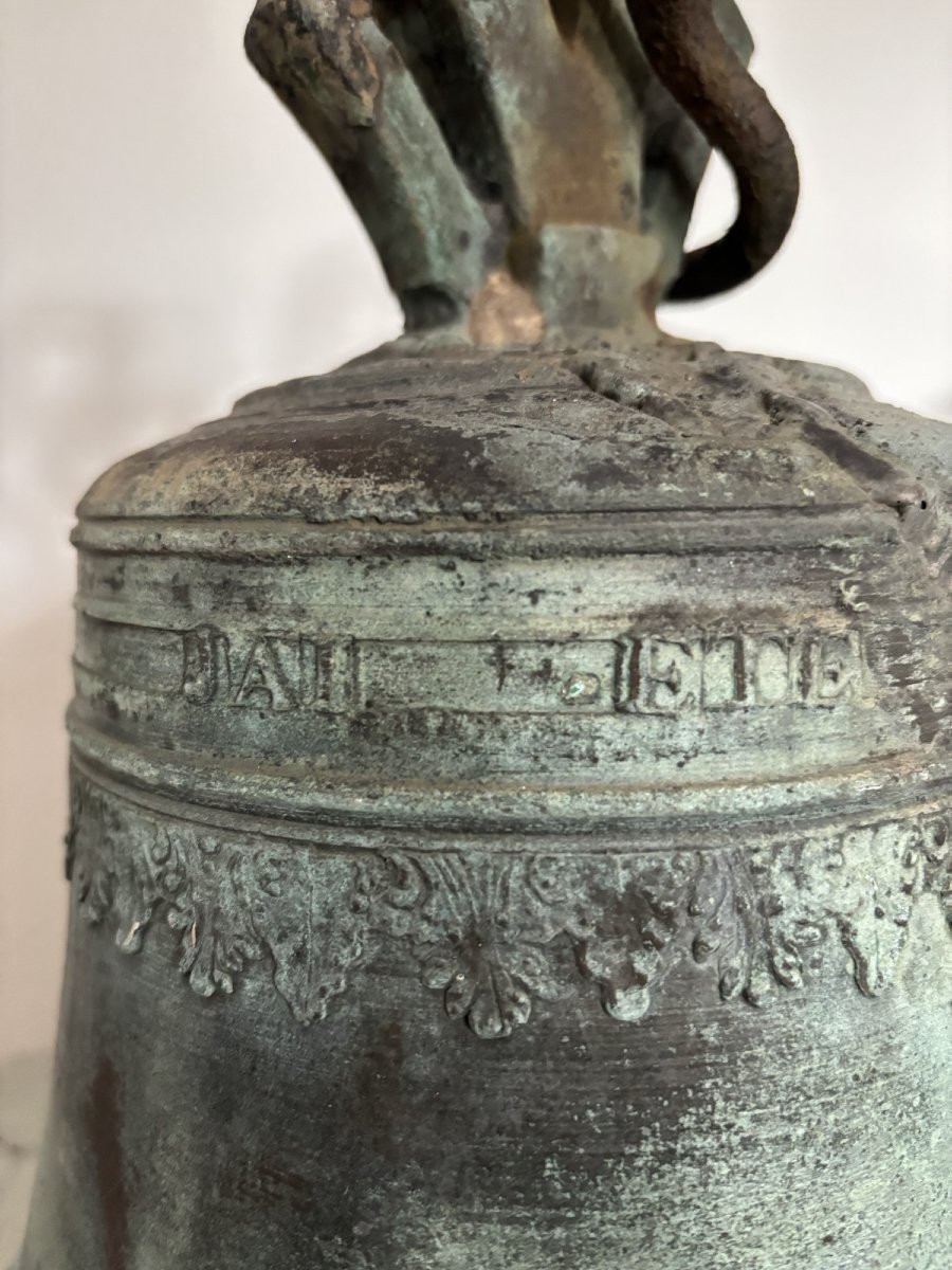 Antique Bronze Church Or Manor House Bell, Dated 1820, 19th Century-photo-3