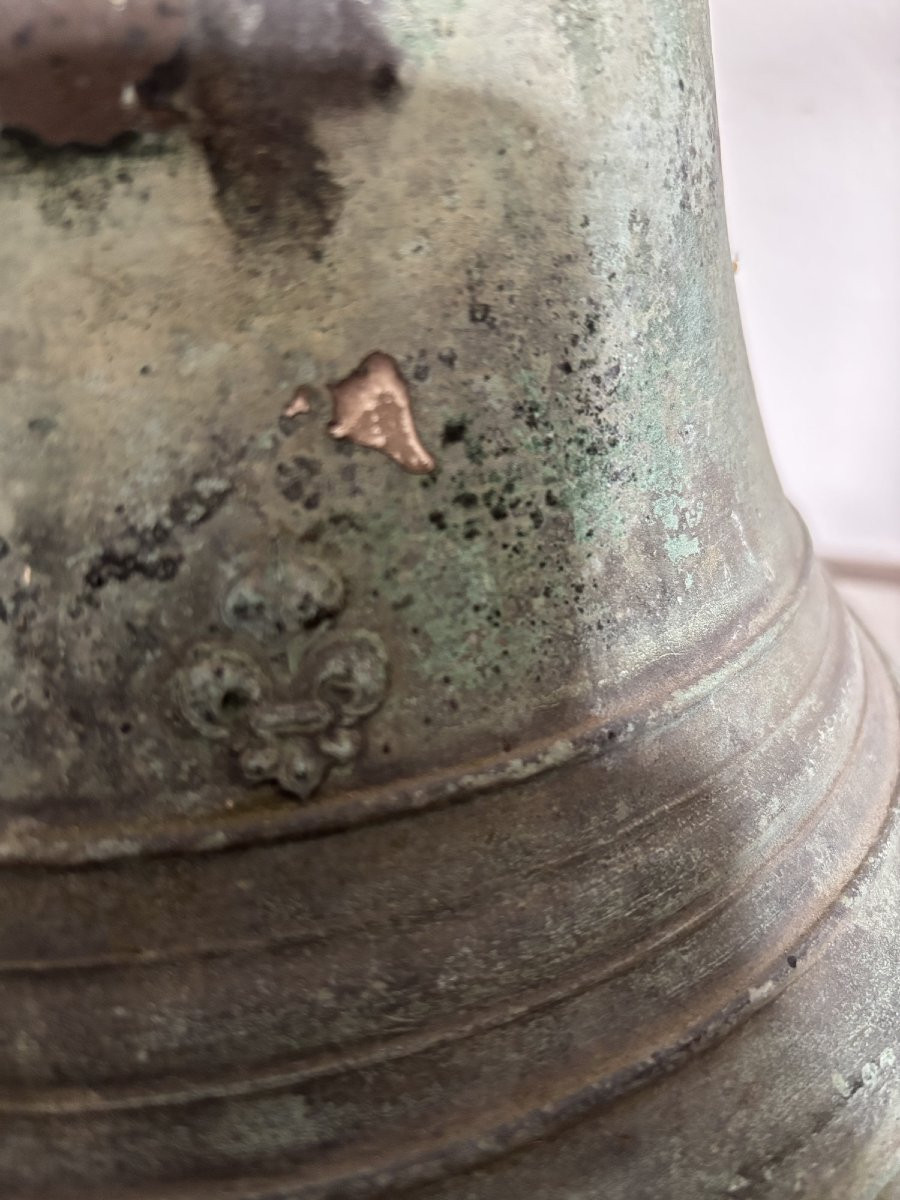 Antique Bronze Church Or Manor House Bell, Dated 1820, 19th Century-photo-3