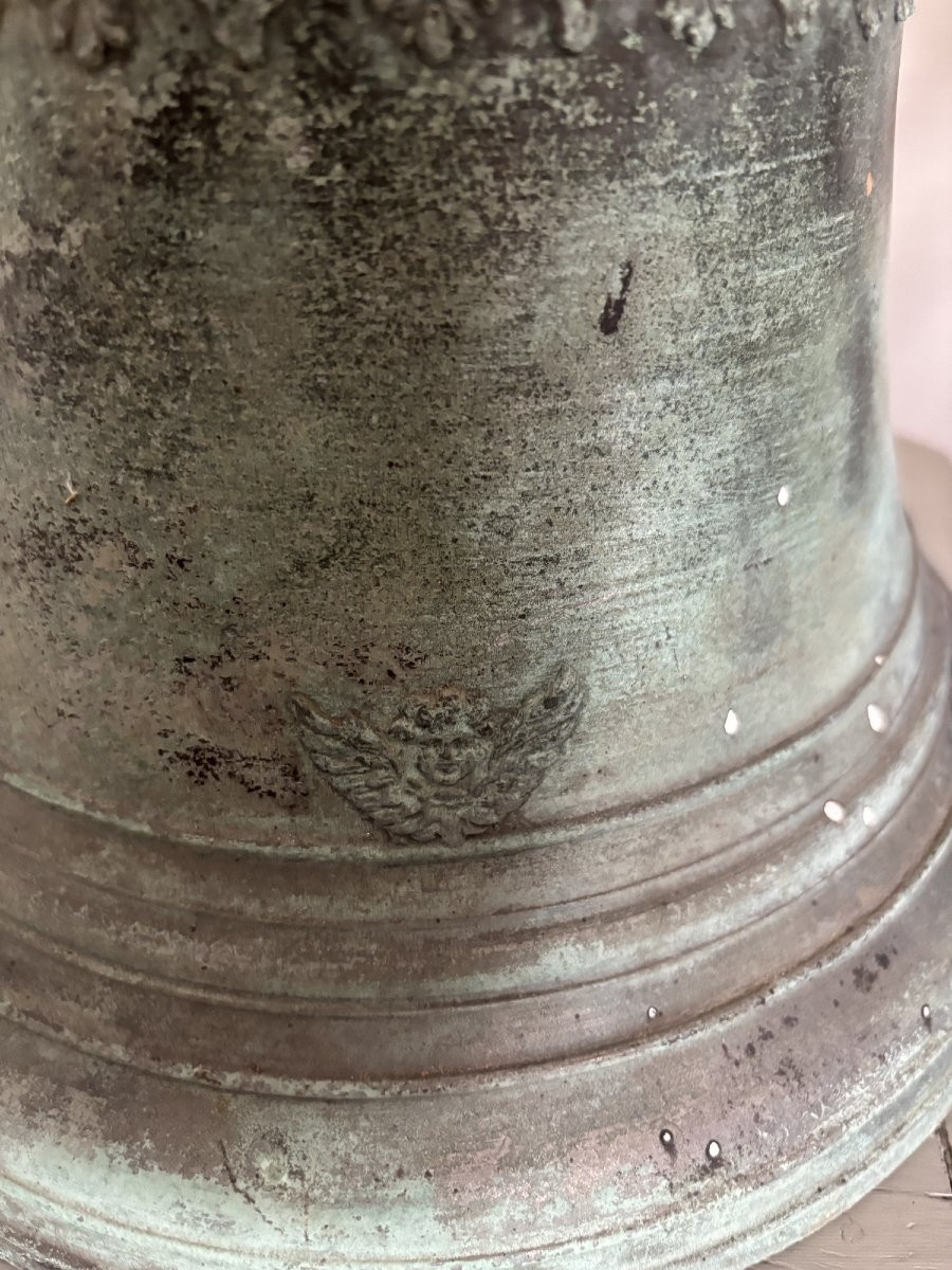 Antique Bronze Church Or Manor House Bell, Dated 1820, 19th Century-photo-4