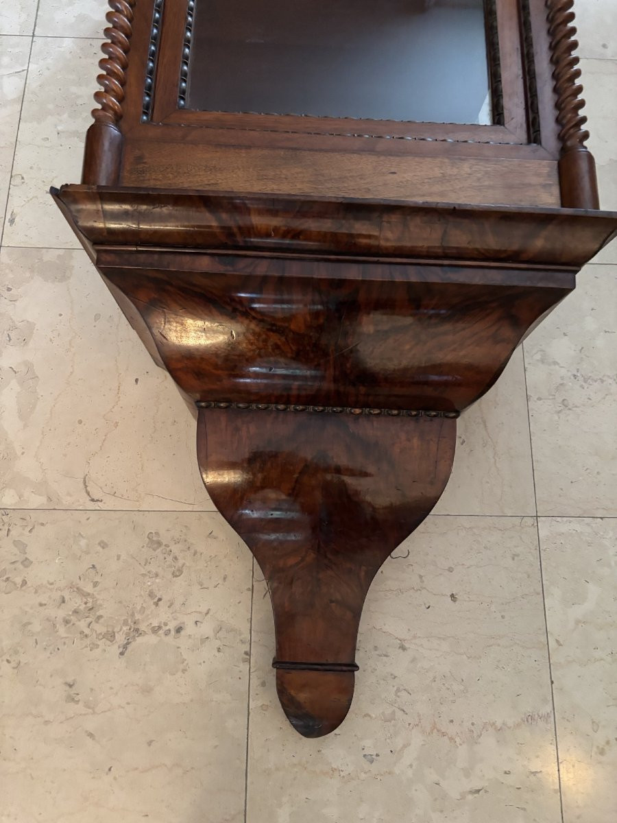 rarissime étagere murale anglaise en acajou sur son support XIX eme siècle meuble metier-photo-3