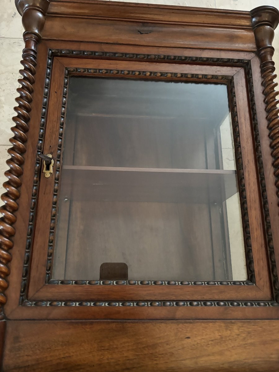 rarissime étagere murale anglaise en acajou sur son support XIX eme siècle meuble metier-photo-1