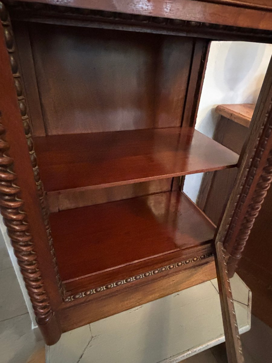 rarissime étagere murale anglaise en acajou sur son support XIX eme siècle meuble metier-photo-4