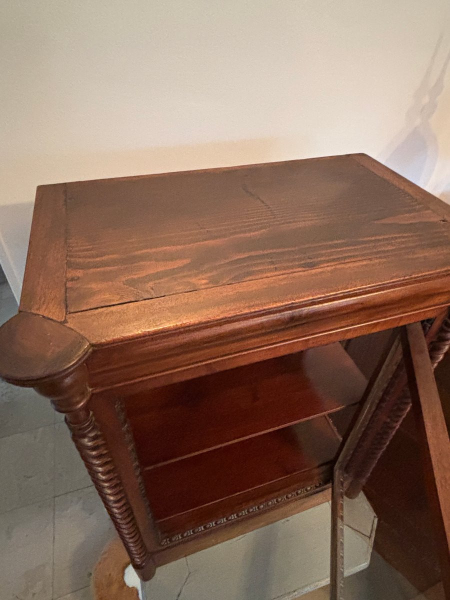 rarissime étagere murale anglaise en acajou sur son support XIX eme siècle meuble metier-photo-5