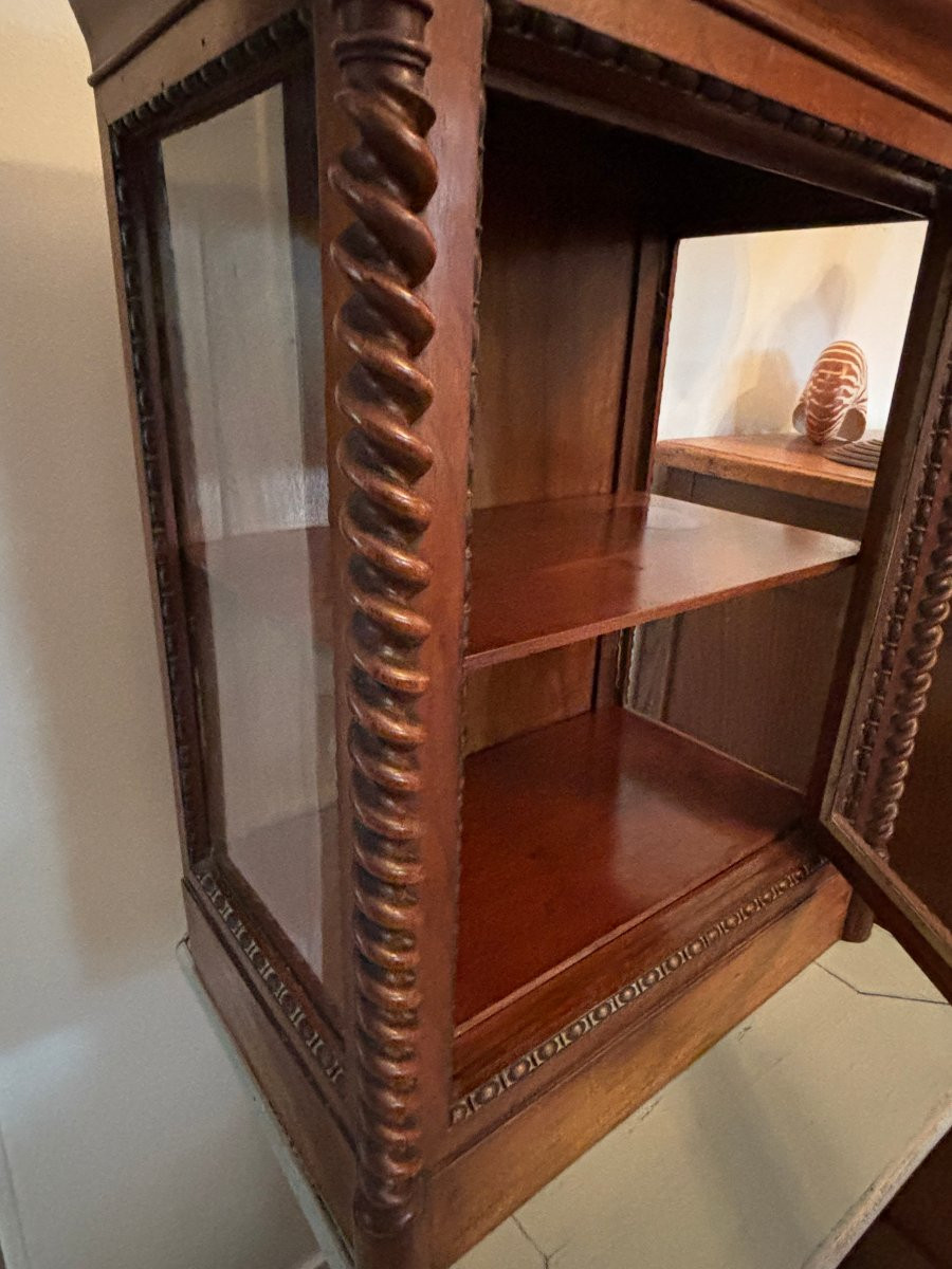 rarissime étagere murale anglaise en acajou sur son support XIX eme siècle meuble metier-photo-6