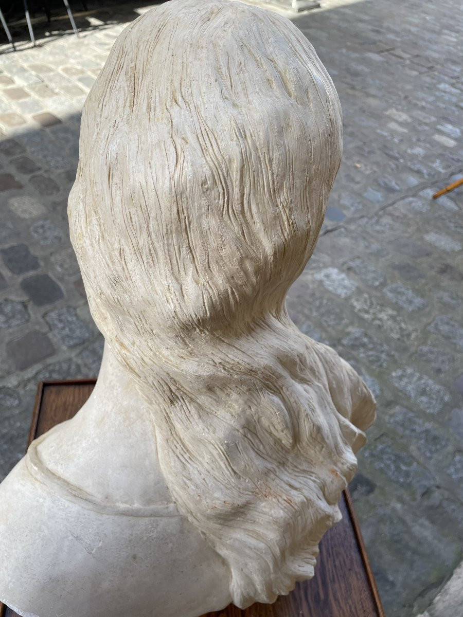 Ancien Buste En Plâtre Buste d'Atelier : Roger Bésus Fin Du XX Eme école Rouen Sculpture besus-photo-2