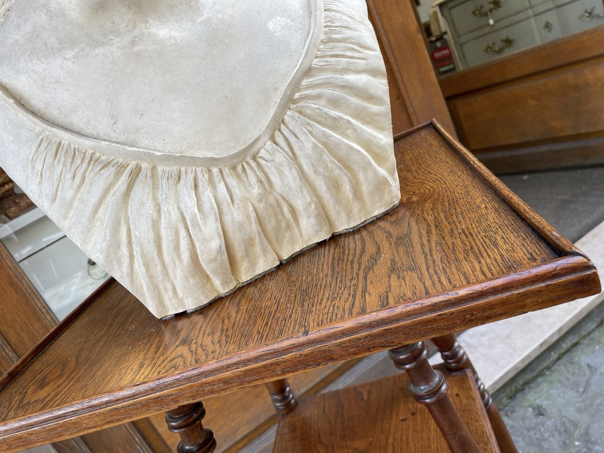 Ancien Buste En Plâtre Buste d'Atelier : Roger Bésus Fin Du XX Eme école Rouen Sculpture besus-photo-2