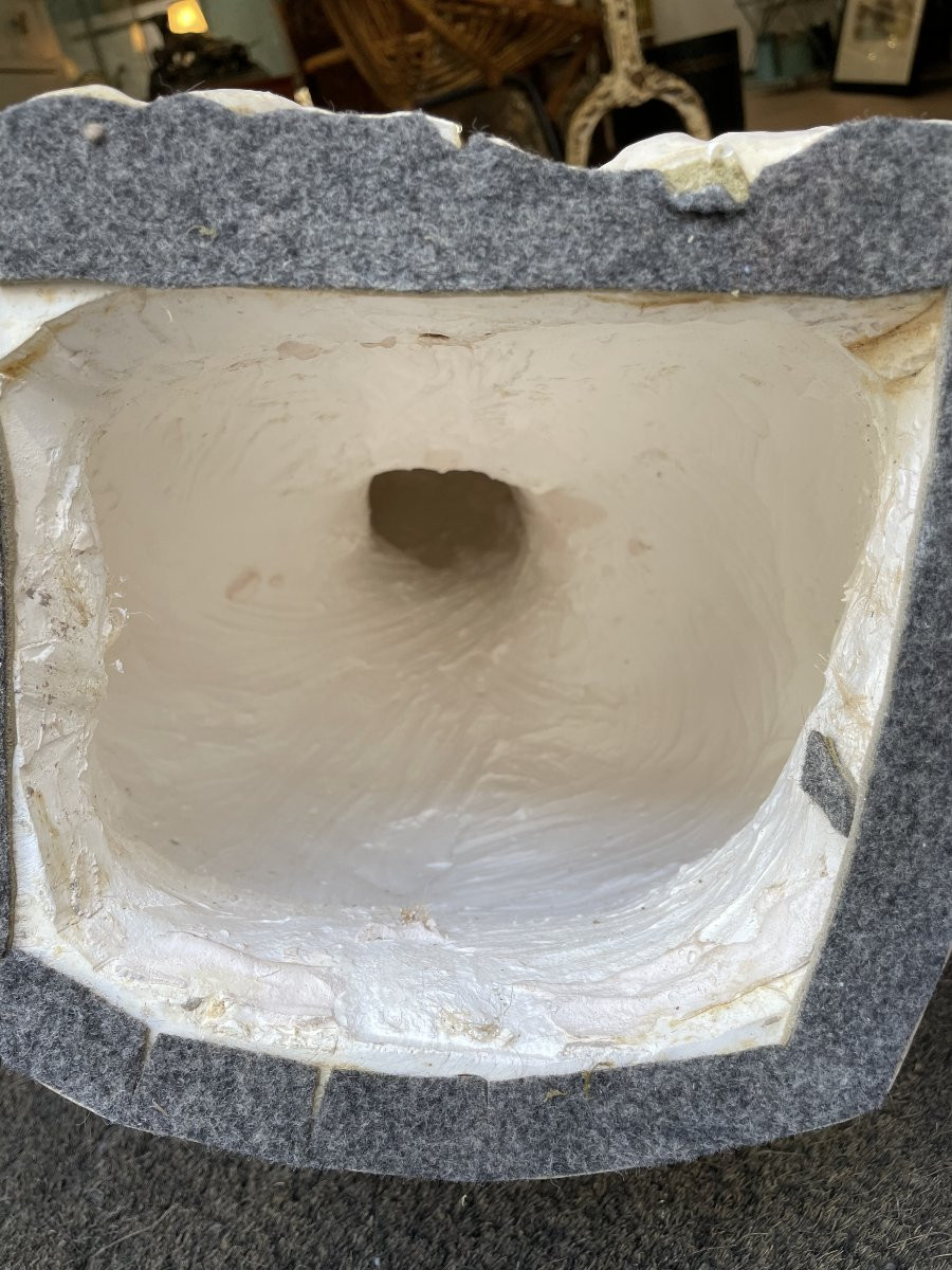 Ancien Buste En Plâtre Buste d'Atelier : Roger Bésus Fin Du XX Eme école Rouen Sculpture besus-photo-7